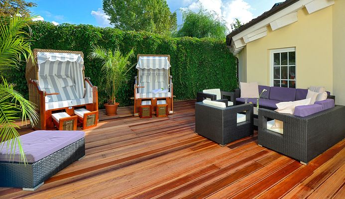 Außenbereich / Terrasse im Hotel Der Lindenhof in Gotha (Gotha & Gothaer Land)