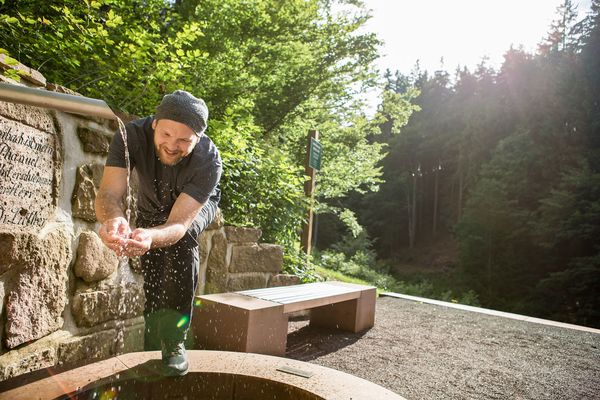 Der Lutherbrunnen in Tambach-Dietharz (Talsperrenregion) im Thüringer Wald