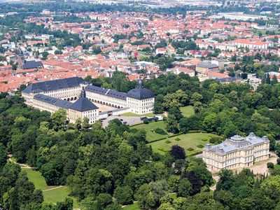 Luftaufnahme Gotha, das Barocke Universum Schloss Friedenstein und das Herzogliche Museum, Region Gotha & Gothaer Land