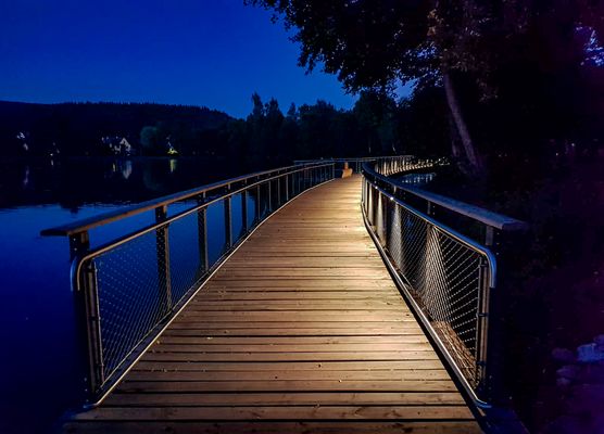 Der Hammerteich in Georgenthal bei Nacht, Talsperrenregion