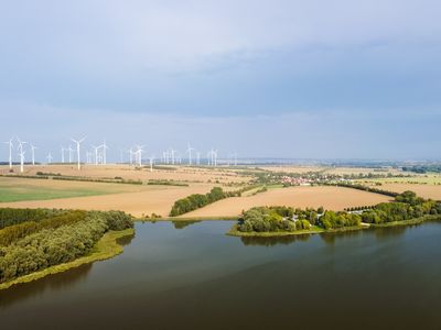 Drohnenaufnahme vom Stausee Wangenheim in der Region Gotha & Gothaer Land