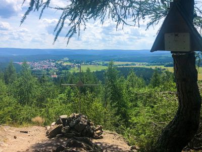 Ausblick von der Weißen Bank in Richtung Finsterbergen (Inselsbergregion)