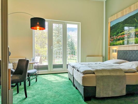 Doppelzimmer mit Aussicht im AKZENT Hotel "Zur Post" in Bad Tabarz (Inselsbergregion)