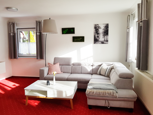 Wohnzimmer im Ferienhaus Waldfrische in Georgenthal Talsperrenregion