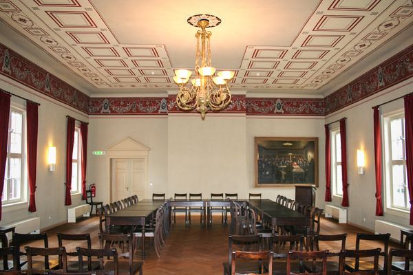 Saal in der Gedenkstätte Gothaer Tivoli in Gotha
